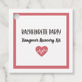 Hangover Recovery Kit Favour Tag