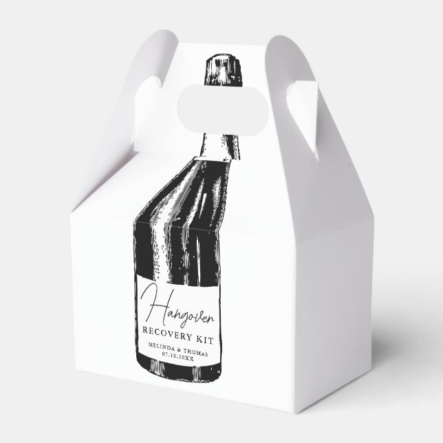 Hangover Recovery Kit Wedding Guest  Favour Box (Front Side)