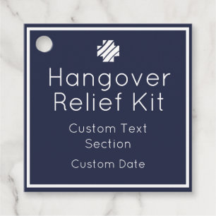 Hangover Relief Kit Favour Tags