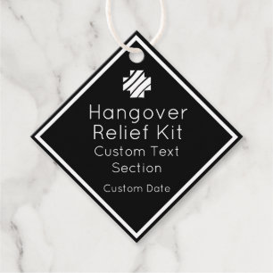 Hangover Relief Kit Favour Tags