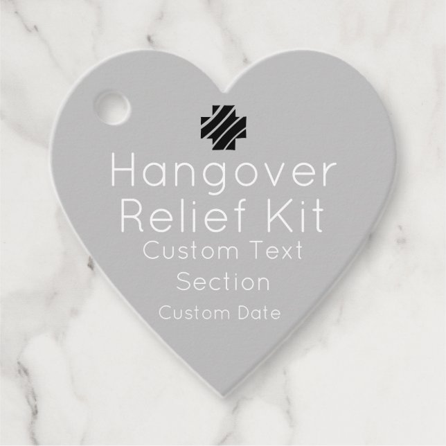 Hangover Relief Kit Favour Tags (Front)