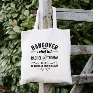 Hangover Relief Kit Wedding Favour Tote Bag