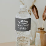 Hangover Relief Kit Wedding Water Bottle Label<br><div class="desc">Treat your guests to some recovery essentials and personalise your post-wedding water bottles with these funny and cute labels. Design features "Hangover Relief Kit -- In Sickness and in Health" in white vintage apothecary style text on a brushed grey chalkboard background. Personalise with your names and wedding date; use the...</div>