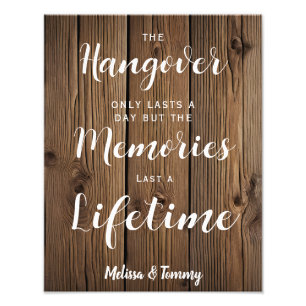Hangover sign rustic Country Barn wedding