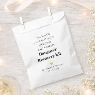 Hangovers Only Last a Day Funny Recovery Kit Favour Bags