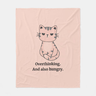 Hangry Cat Fleece Blanket