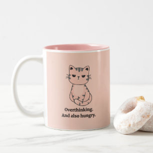 Hangry Cat Two-Tone Coffee Mug