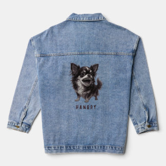 Hangry Chihuahua - Funny Aggressive Angry Scary Denim Jacket