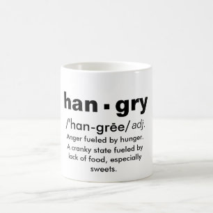"hangry" definition coffee mug