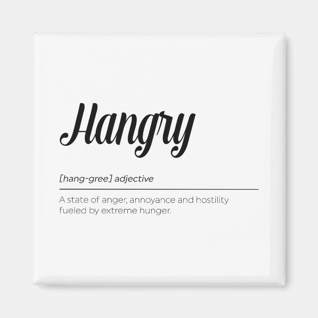 Hangry Definition Magnet (Front)