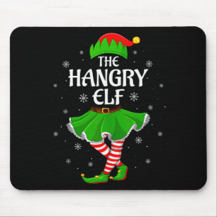 Hangry Elf Christmas Family Girls Women Elf Squad Mouse Mat