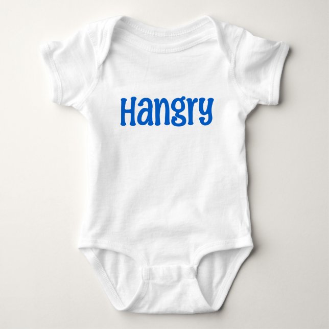 Hangry Funny Hungry  Baby Bodysuit (Front)