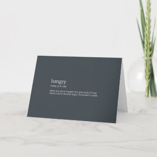 Hangry Holiday Card