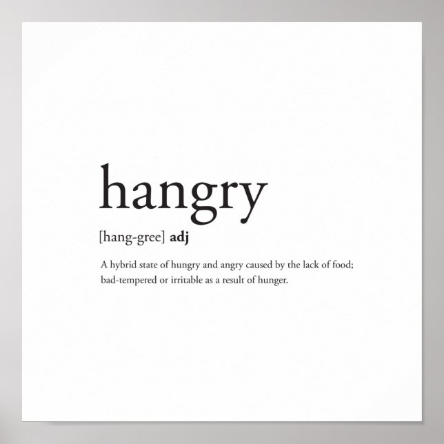 Hangry Poster (Front)