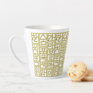 Hangul gold latte mug