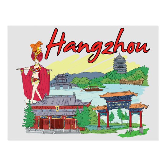 Hangzhou, China Famous City Postcard
