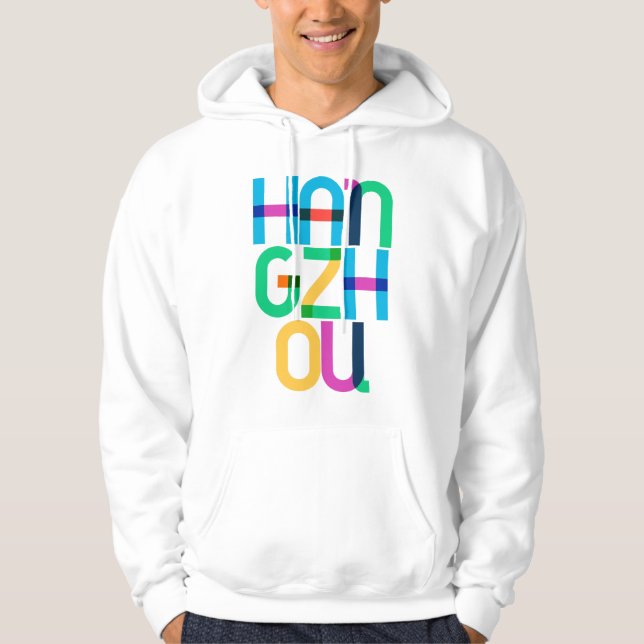 Hangzhou China Pop Art Letters Hoodie (Front)