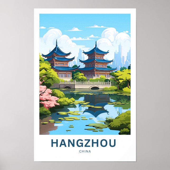 Hangzhou China Travel Print (Front)