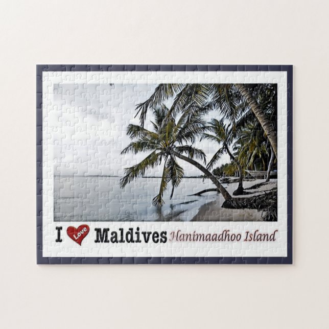 Hanimaadhoo Island - Maldives I Love - Jigsaw Puzzle (Horizontal)