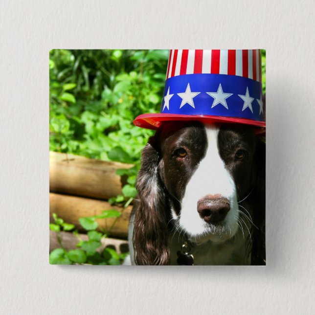 Hankie Doodle Dandy 15 Cm Square Badge (Front)