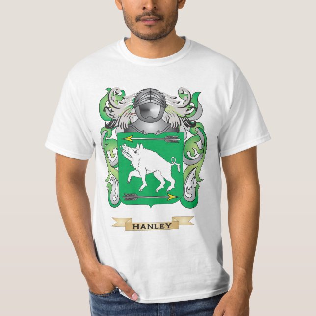 Hanley Coat of Arms (Family Crest) T-Shirt (Front)