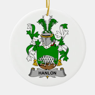 Hanlon Family Crest Ceramic Tree Decoration