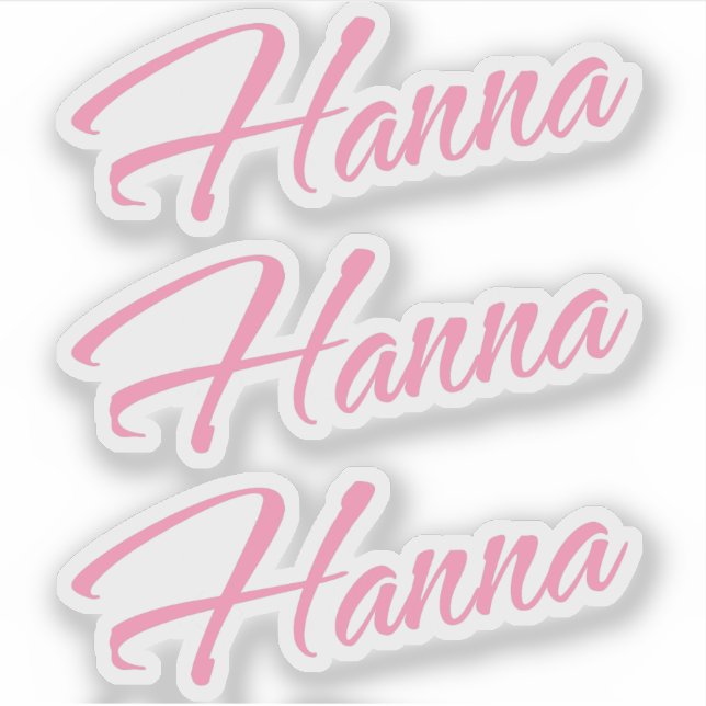 Hanna name pink x3 (Front)