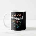 Hannah Birthday Sister Butterfly Dandelion Name Lo Coffee Mug<br><div class="desc">Hannah Birthday Sister Butterfly Dandelion Name Long Sleeve</div>