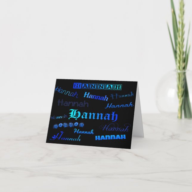 Hannah Card (Front)