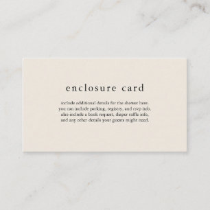 HANNAH Cream Boho Baby Shower Card