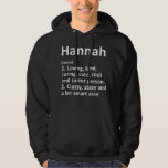 HANNAH Definition Personalised Name Funny Birthday Hoodie<br><div class="desc">HANNAH Definition Personalised Name Funny Birthday Gift Idea</div>