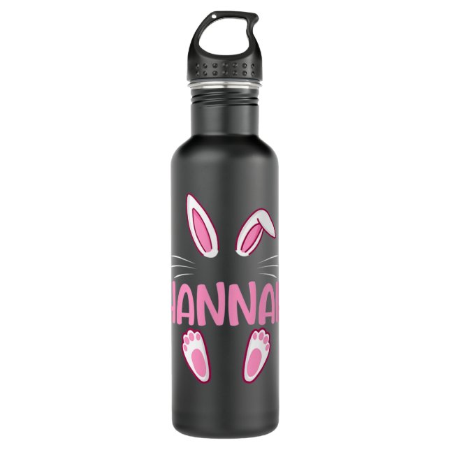 HANNAH Easter Bunny Funny Novelty Womens Custom Na 710 Ml Water Bottle (Front)