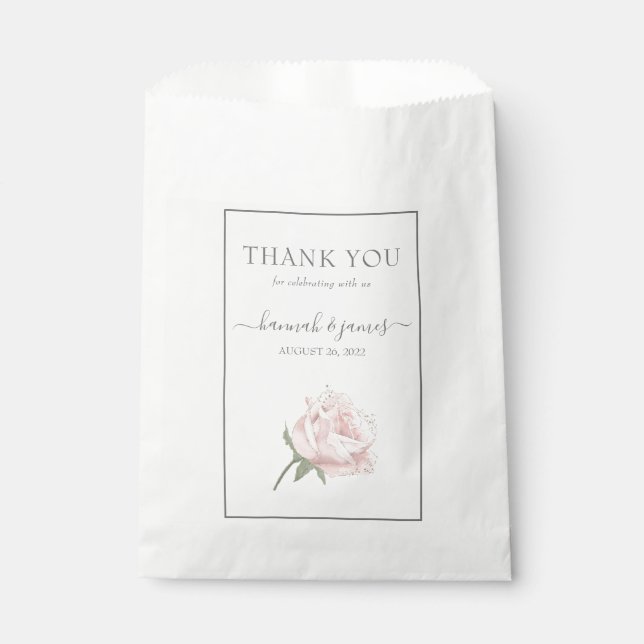 Hannah Elegant Thank You Treats Wedding Favour Bags (Front)
