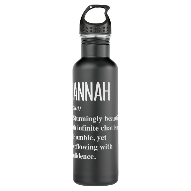 Hannah First Name Definition Personalised Gift Ide 710 Ml Water Bottle (Front)