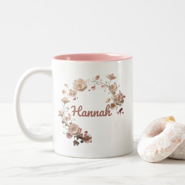 Hannah Floral Mug (With Donut)