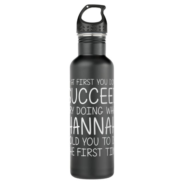 HANNAH Gift Name Personalised Birthday Funny Chris 710 Ml Water Bottle (Front)