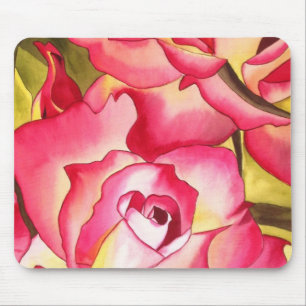 Hannah Gordon pink Rose Mouse Mat