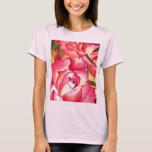 Hannah Gordon pink Rose watercolor art T-Shirt