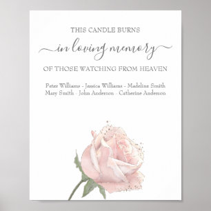 Hannah   In Loving Memory Memorial Wedding Sign