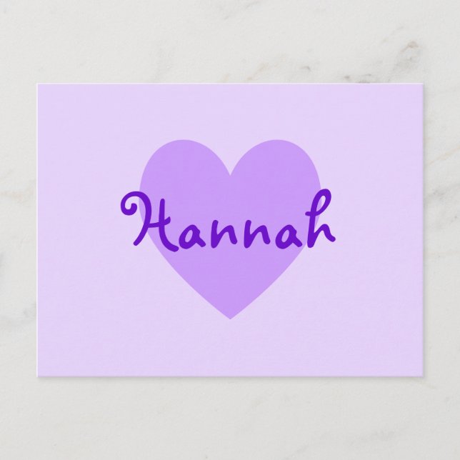 Hannah in Purple Postcard (Front)
