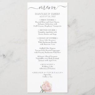 Hannah   Modern Chic Whimsical Calligraphy Wedding Menu