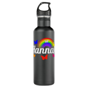 Hannah Name Introduction Kidcore Rainbow Hello Kin 710 Ml Water Bottle