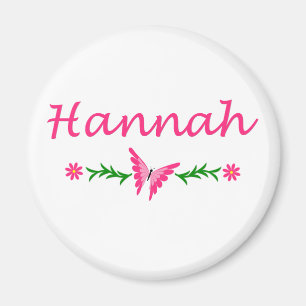 Hannah (Pink Butterfly) Magnet
