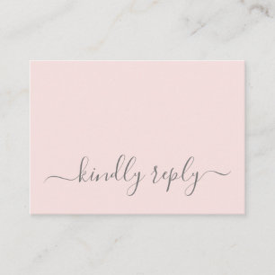 Hannah Simple Script Wedding Website RSVP Enclosure Card