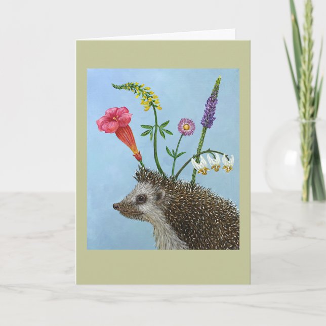 Hannah the hedgehog card (Front)