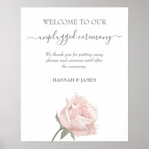 Hannah Unplugged Wedding Ceremony Sign