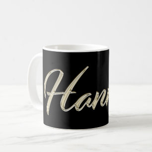 Hannah white gold Handwriting Tasse Kaffeetasse Coffee Mug