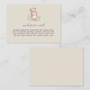 HANNAH Woodland Baby Shower Enclosure Card