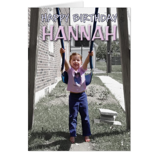 Hannah's card (Front)