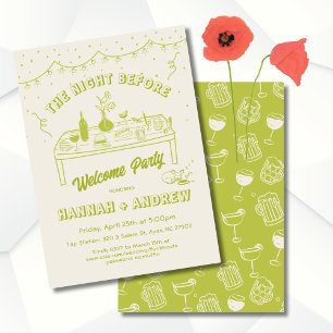 Hannah's night before welcome party invitation